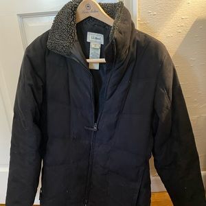 Like new L.L. Bean size medium women’s suede and down jacket-waist length